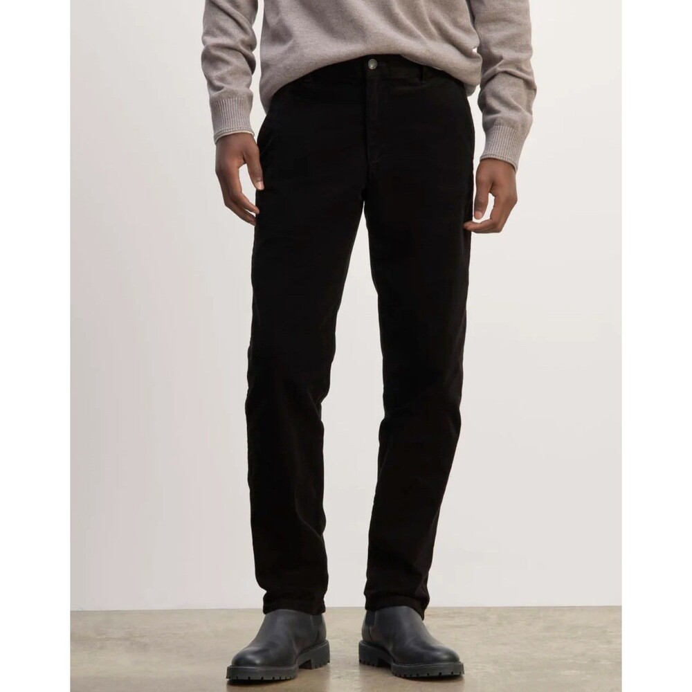 EVERLANE Men’s Slim Fit Corduroy Trouser Pant 40x30 Black NWT B57